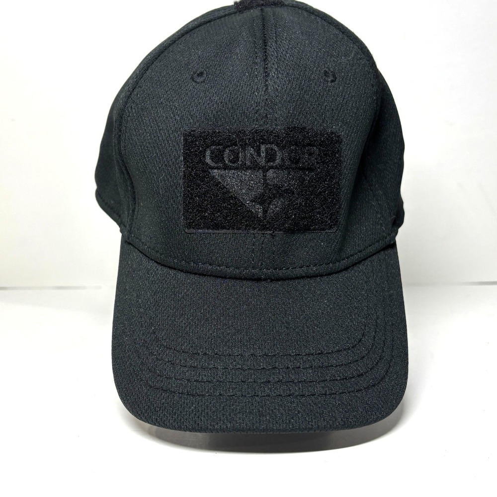 Condor‎ Tactical Mesh Cap Mens S/M Black FlexFit Operator Patch Hat Gorpcore